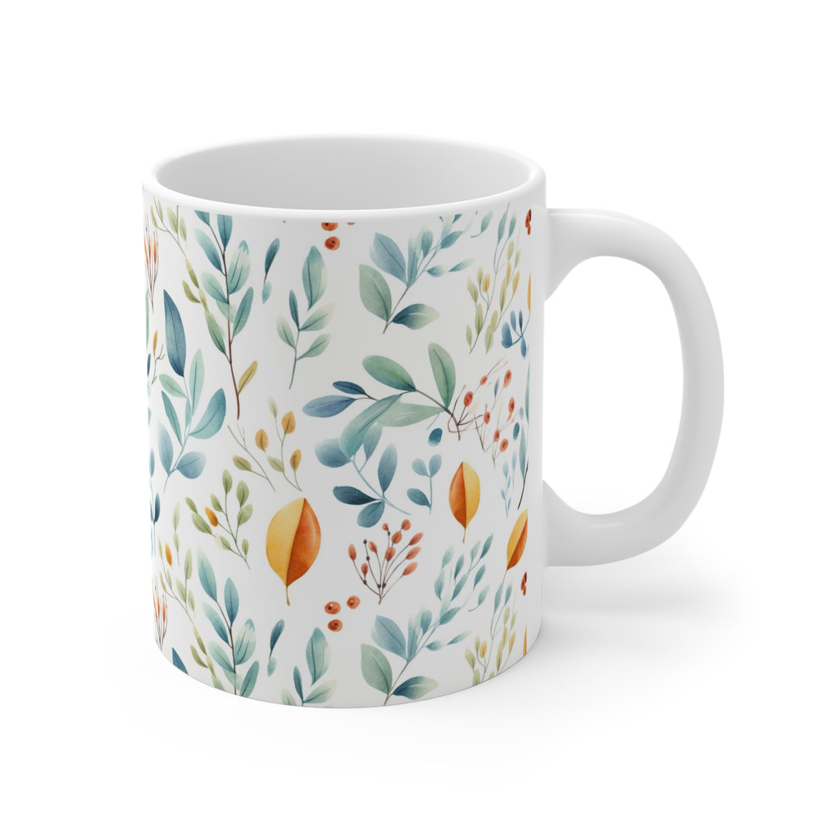 Various Watercolor Design All Over Coffee Mug – Unique Artistic Ceramic Coffee Cup 502