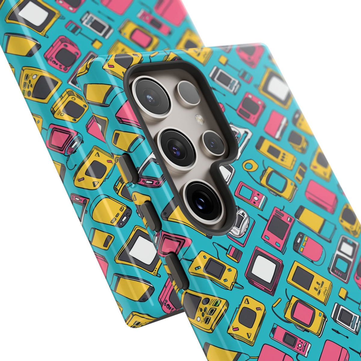 90s Themed Seamless Pattern Phone Case – Embrace Retro Style and Protection 237