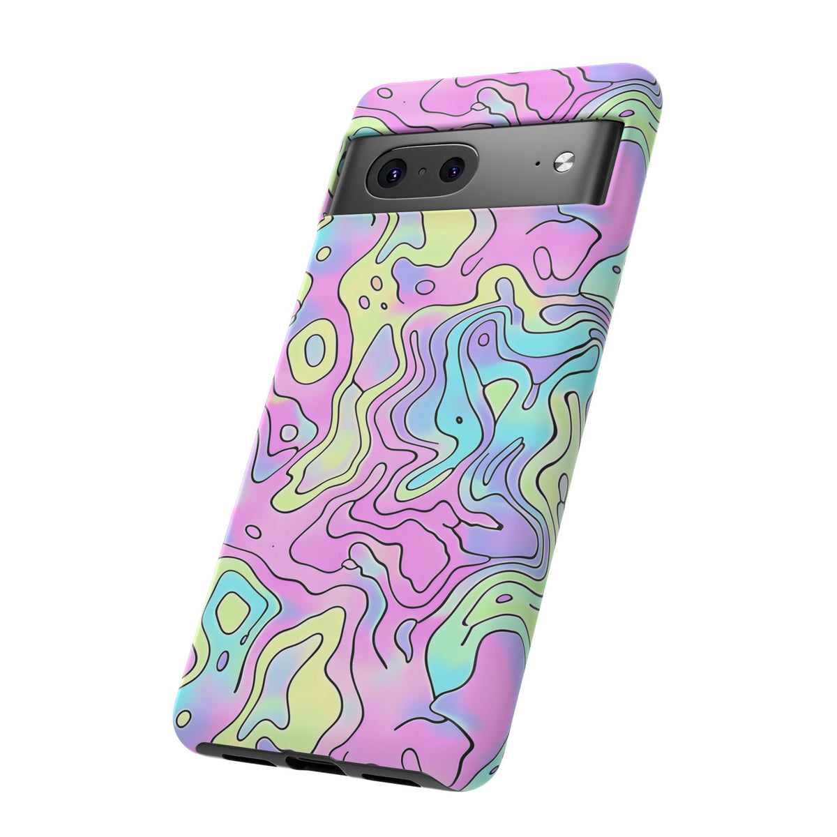 Abstract Pastel Waves and Wavy Lines Phone Case – Elegant and Modern Phone Cover 2