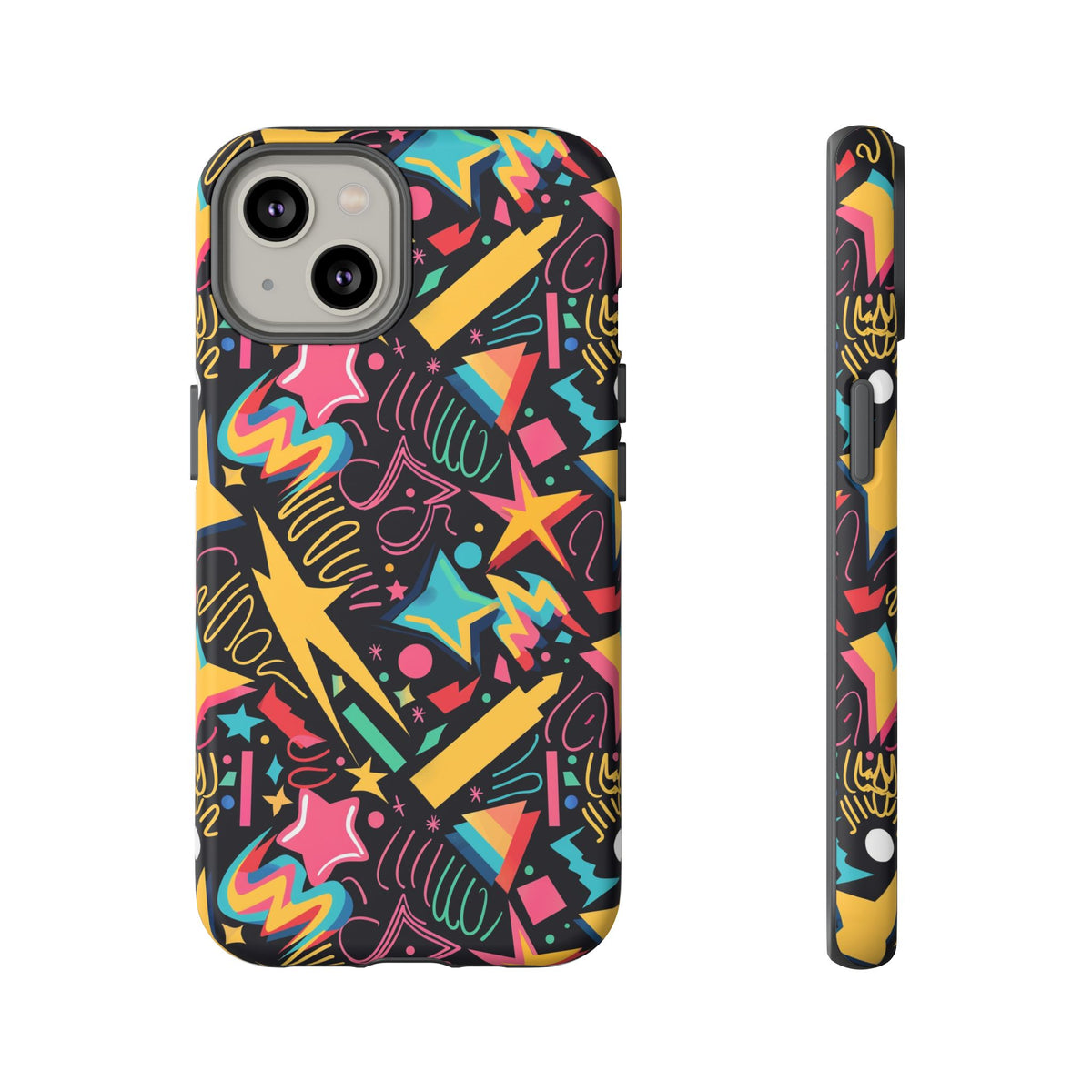 90s Themed Seamless Pattern Phone Case – Embrace Retro Style and Protection 232