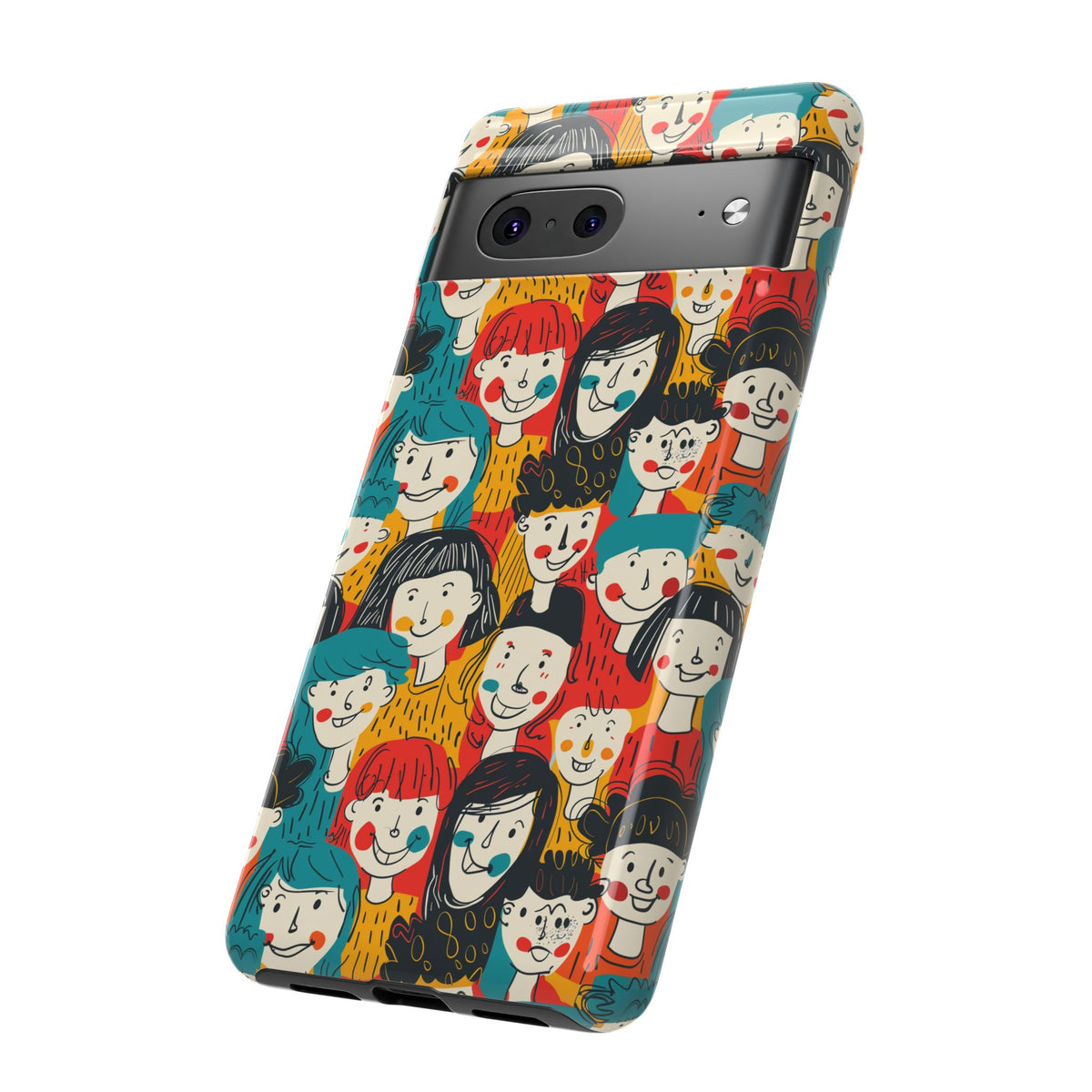 Happy Faces Phone Case – Joyful and Cheerful Design for a Bright Look 3