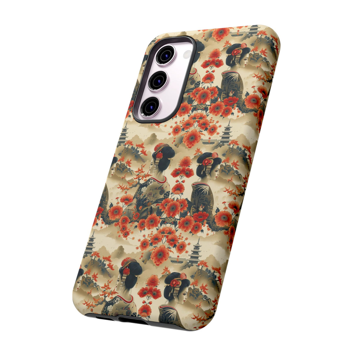 Japanese Pattern Phone Case – Elegant & Timeless Design for Your Phone 066