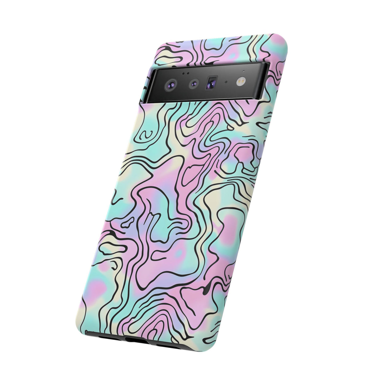 Abstract Pastel Waves and Wavy Lines Phone Case – Elegant and Modern Phone Cover