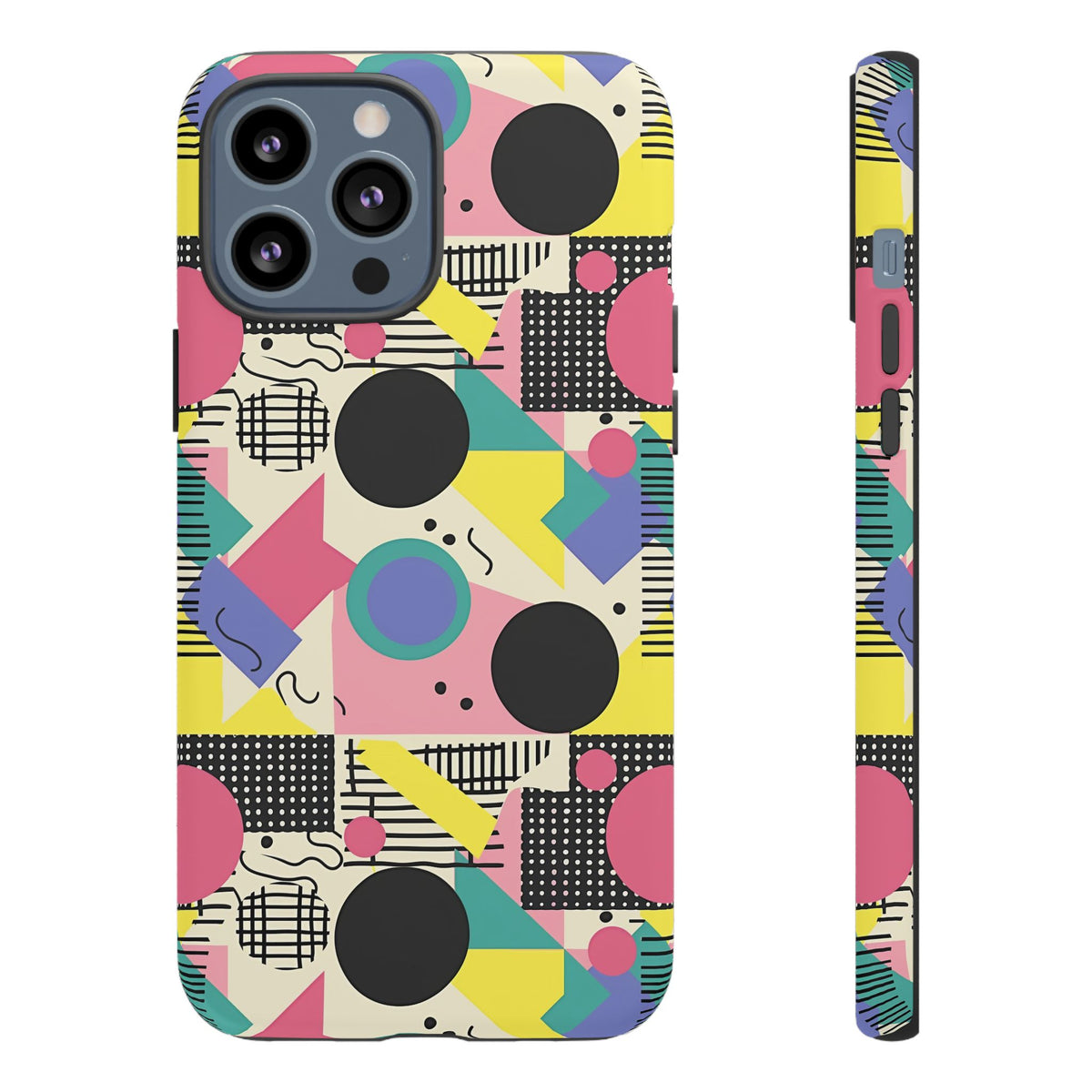 90s Themed Seamless Pattern Phone Case – Embrace Retro Style and Protection 228