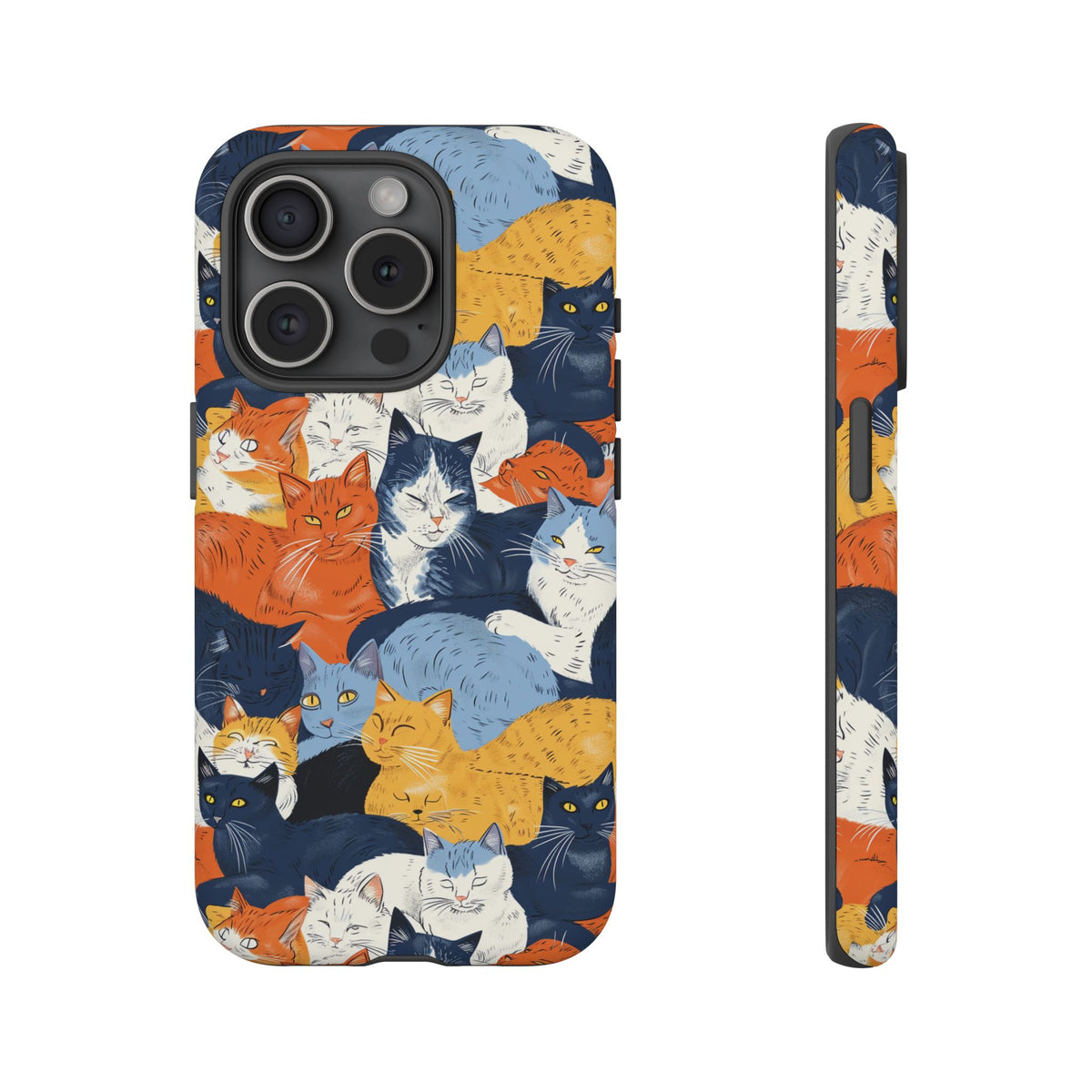 Seamless Cat Pattern Design Phone Case – Playful and Stylish Cat-Themed Phone Cover