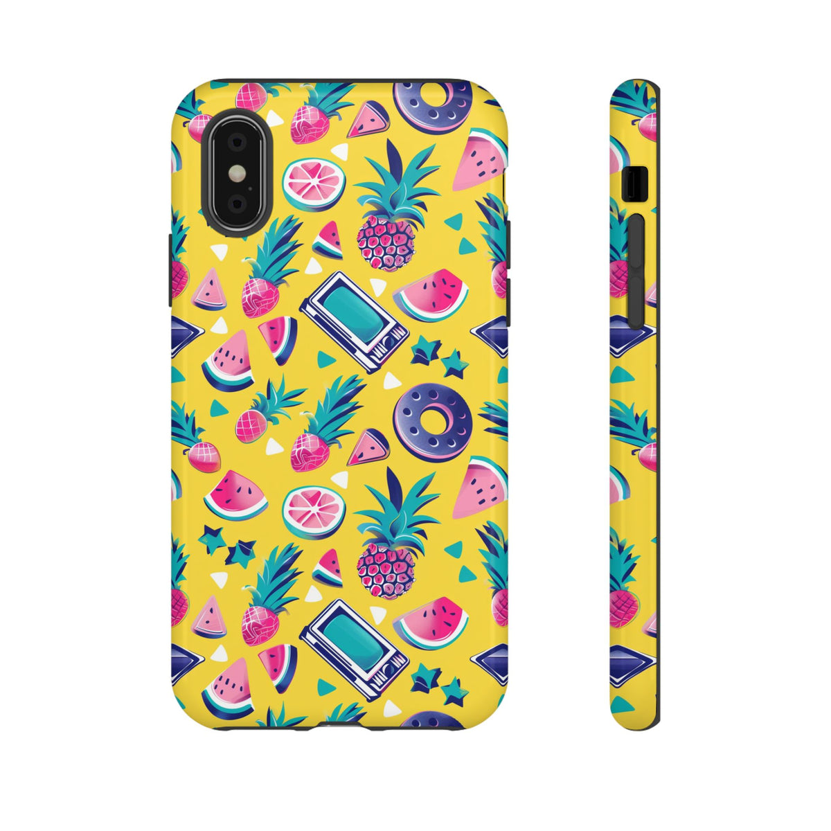 90s Themed Seamless Pattern Phone Case – Embrace Retro Style and Protection 255