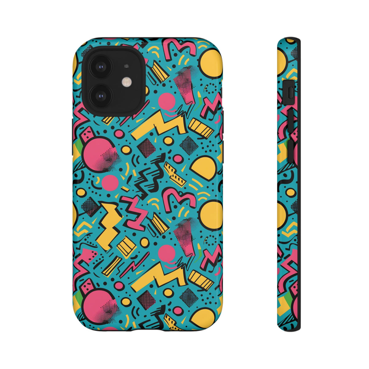 90s Themed Seamless Pattern Phone Case – Embrace Retro Style and Protection 253