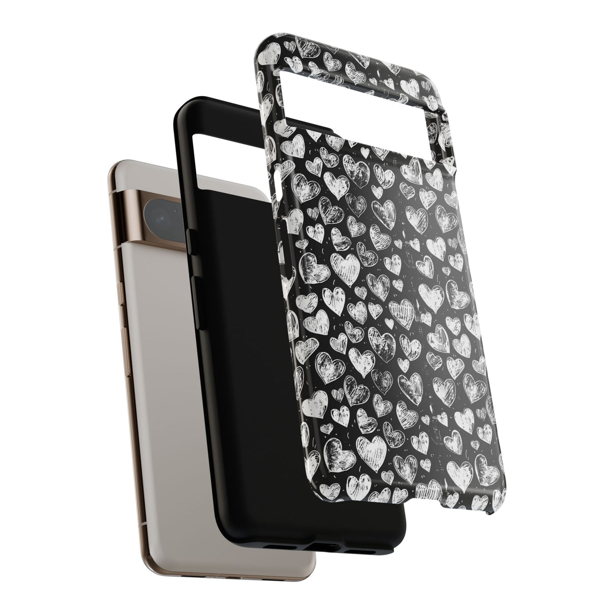 Heart Pattern Phone Case – Stylish & Loving Design for Your Device 815