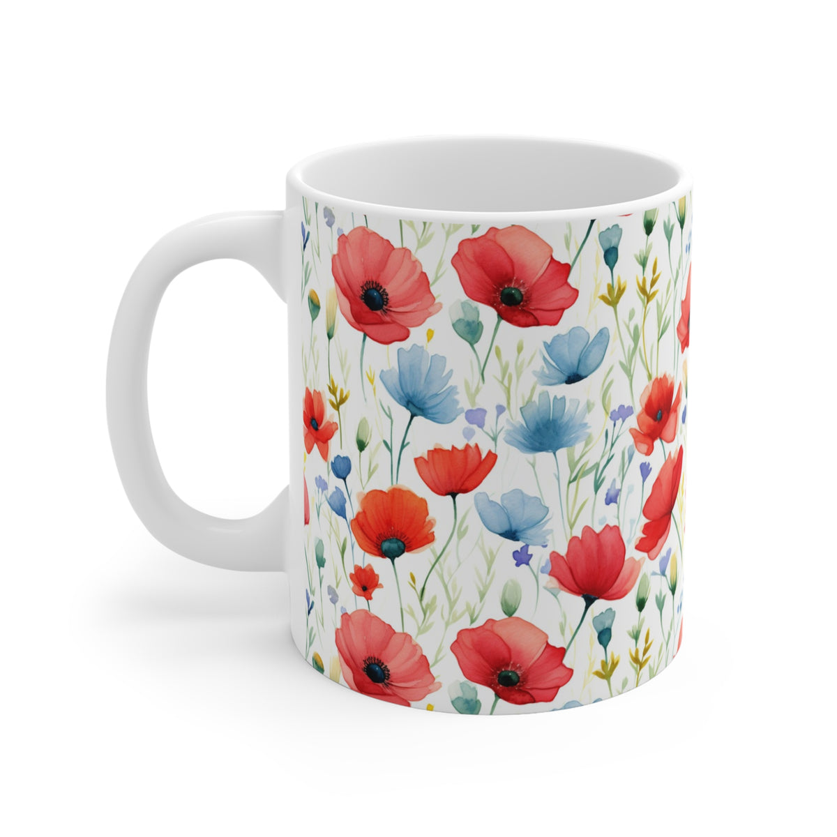 Various Watercolor Design All Over Coffee Mug – Unique Artistic Ceramic Coffee Cup 148