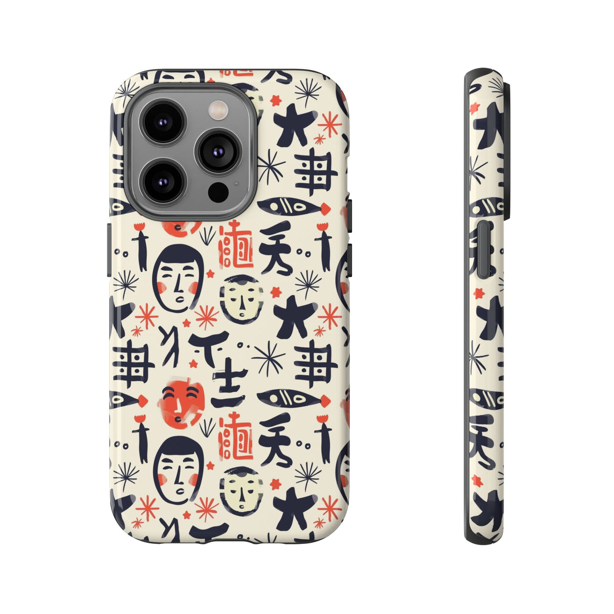 Japanese Pattern Phone Case – Elegant & Timeless Design for Your Phone 092