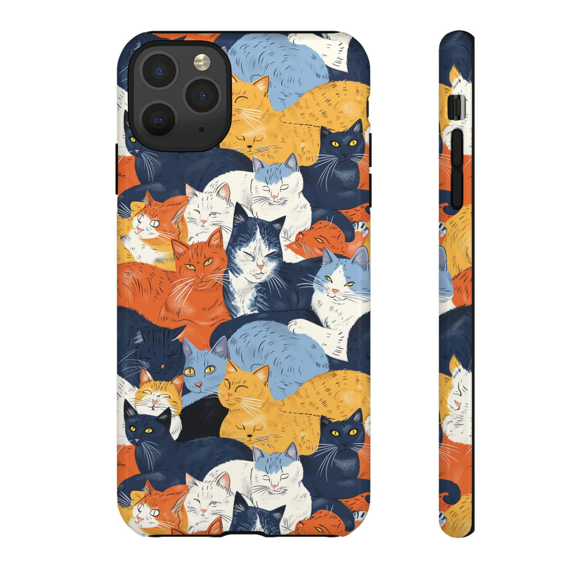 Seamless Cat Pattern Design Phone Case – Playful and Stylish Cat-Themed Phone Cover