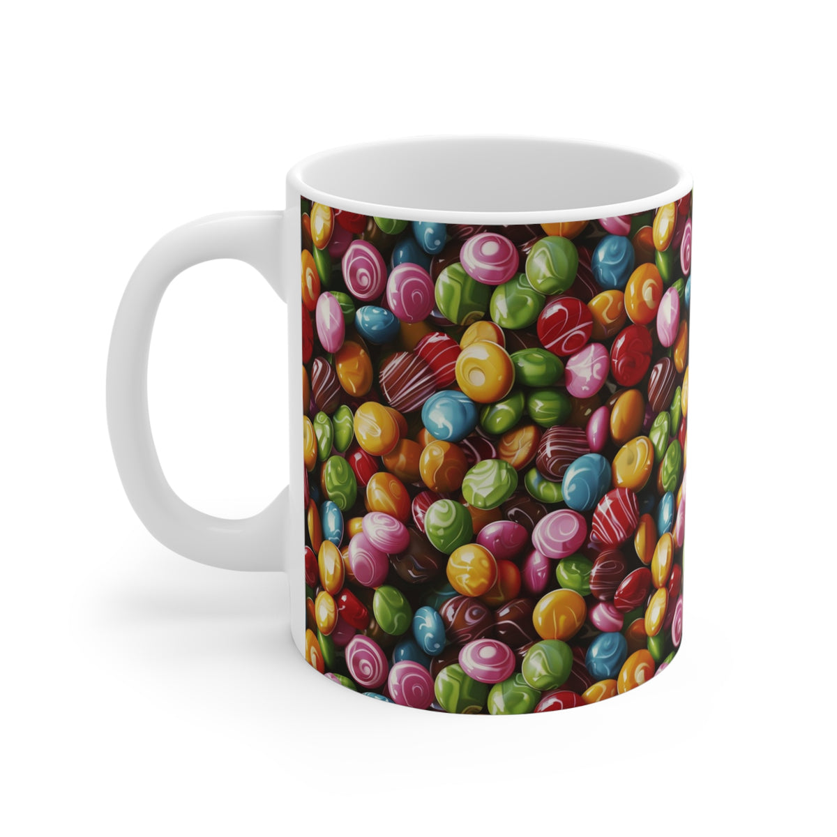 Colorful All-Over Candy Theme Coffee Mug Fun Ceramic Drinkware 330