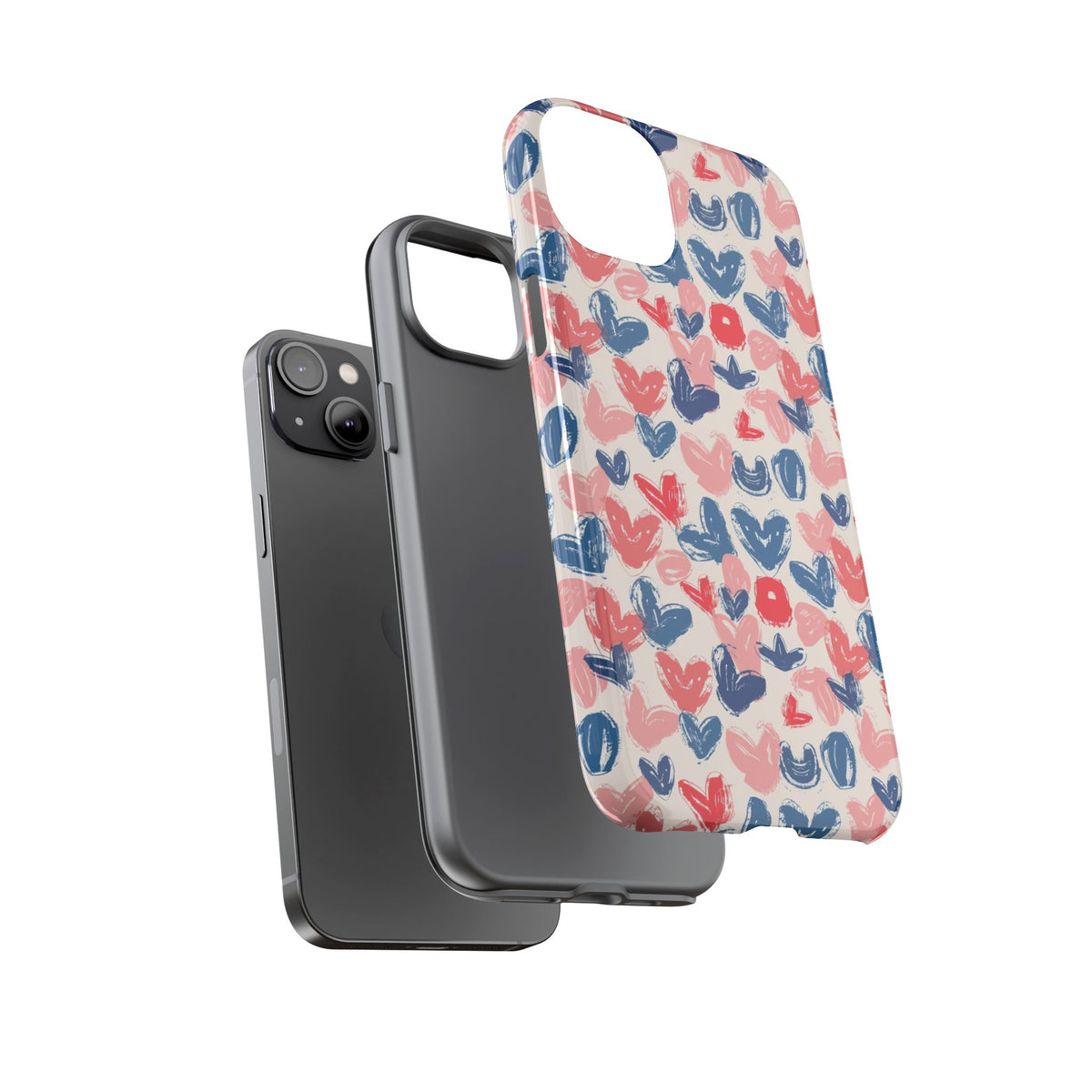 Heart Pattern Phone Case – Stylish & Loving Design for Your Device 354