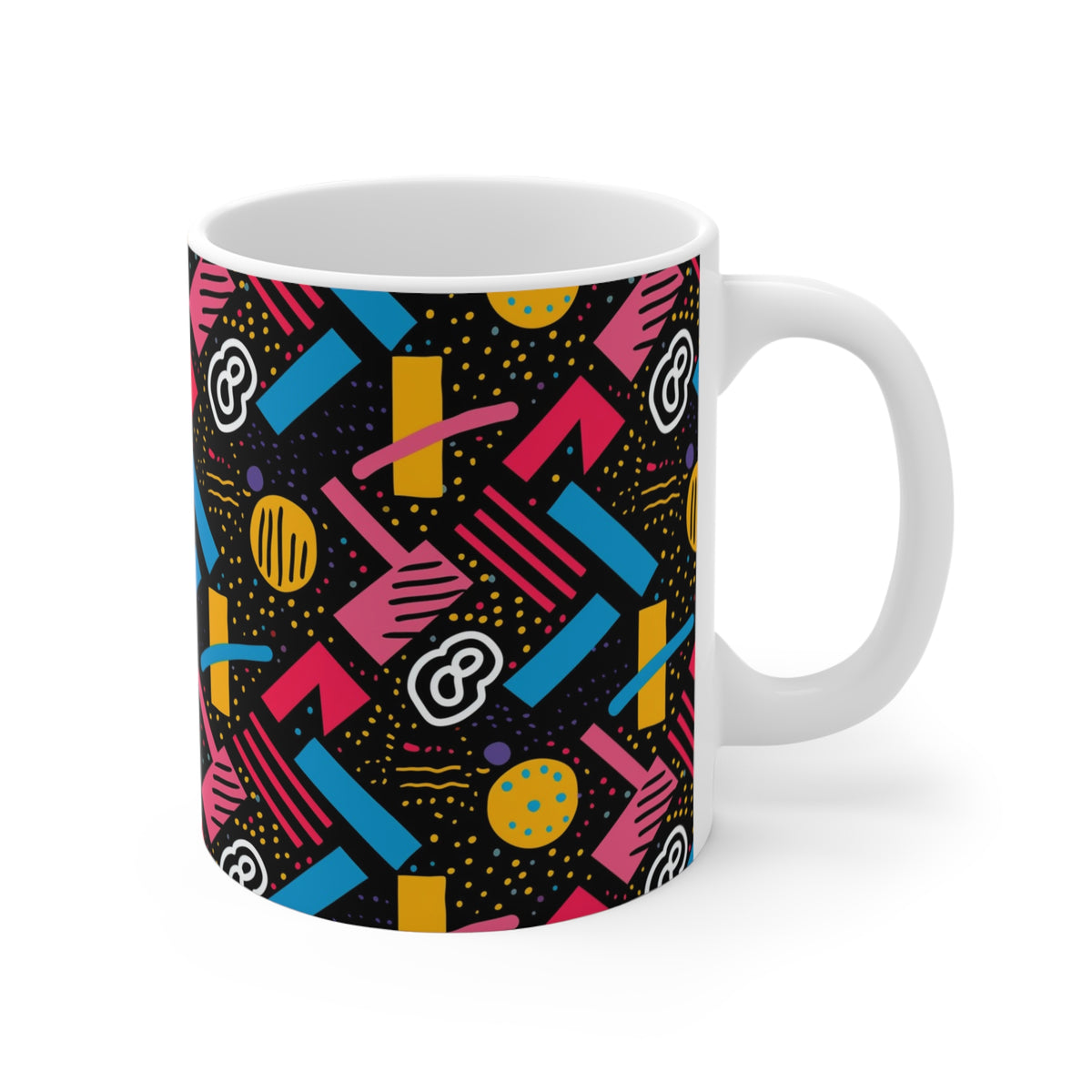 90s Retro Coffee Mug - Full Wrap Design 477