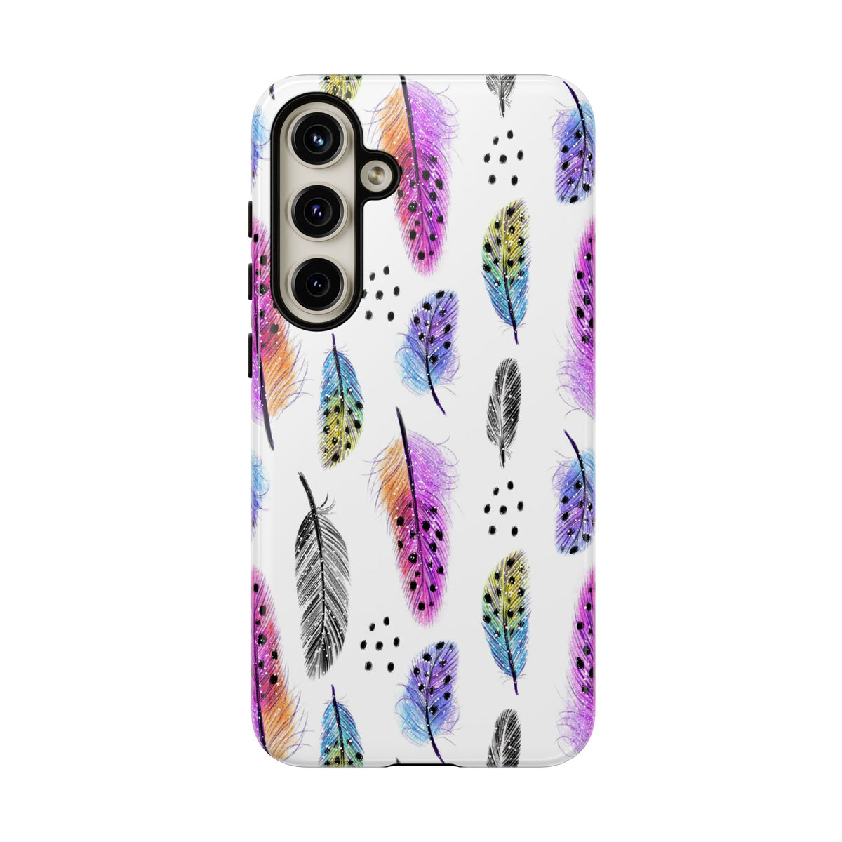 Feather Pattern Phone Case – Elegant & Durable Protection for Your Phone