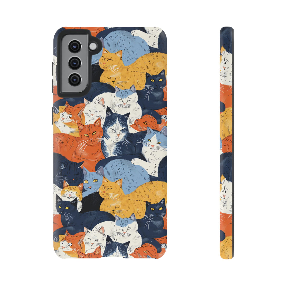 Seamless Cat Pattern Design Phone Case – Playful and Stylish Cat-Themed Phone Cover