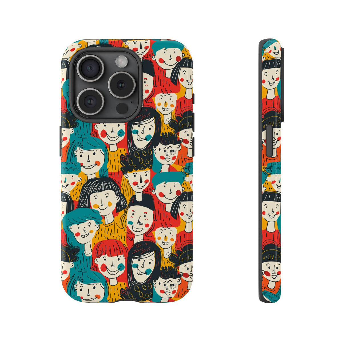 Happy Faces Phone Case – Joyful and Cheerful Design for a Bright Look 3