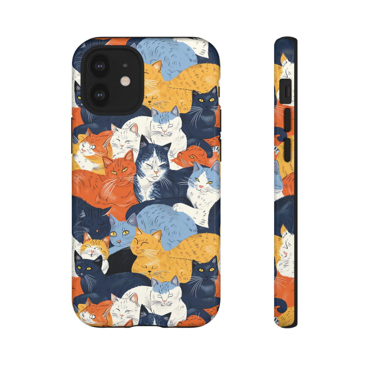 Seamless Cat Pattern Design Phone Case – Playful and Stylish Cat-Themed Phone Cover