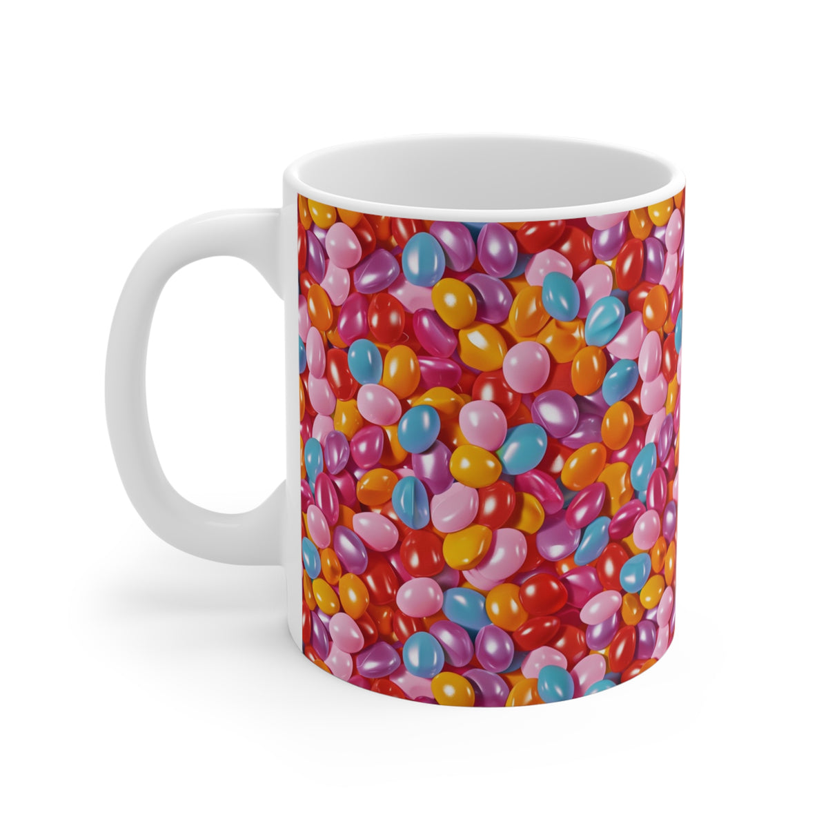 Colorful All-Over Candy Theme Coffee Mug Fun Ceramic Drinkware 465