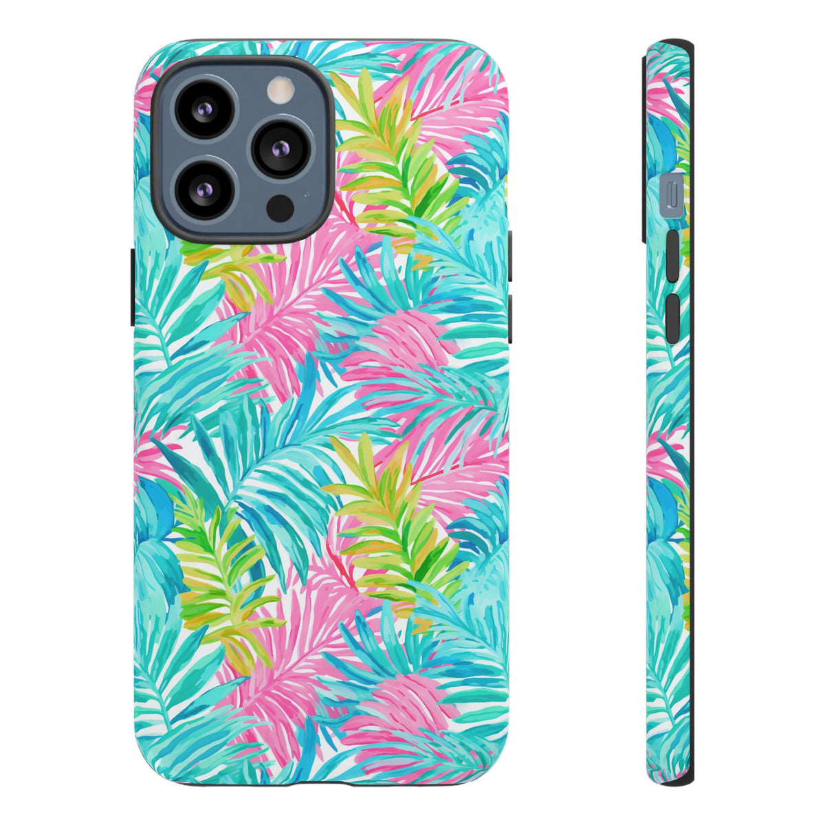 Vibrant Summer Leaves Phone Case – Colorful & Durable Summer Design