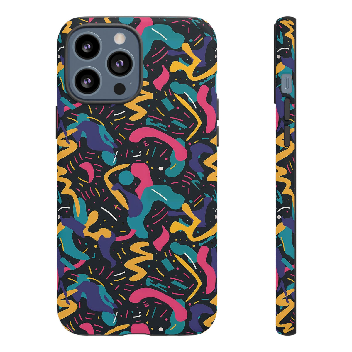 90s Themed Seamless Pattern Phone Case – Embrace Retro Style and Protection 235