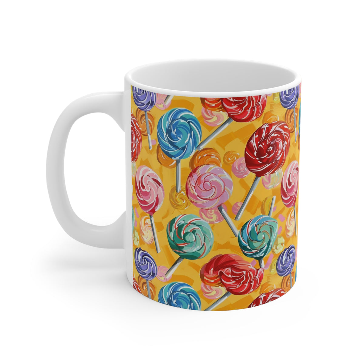 Colorful All-Over Candy Theme Coffee Mug Fun Ceramic Drinkware 255