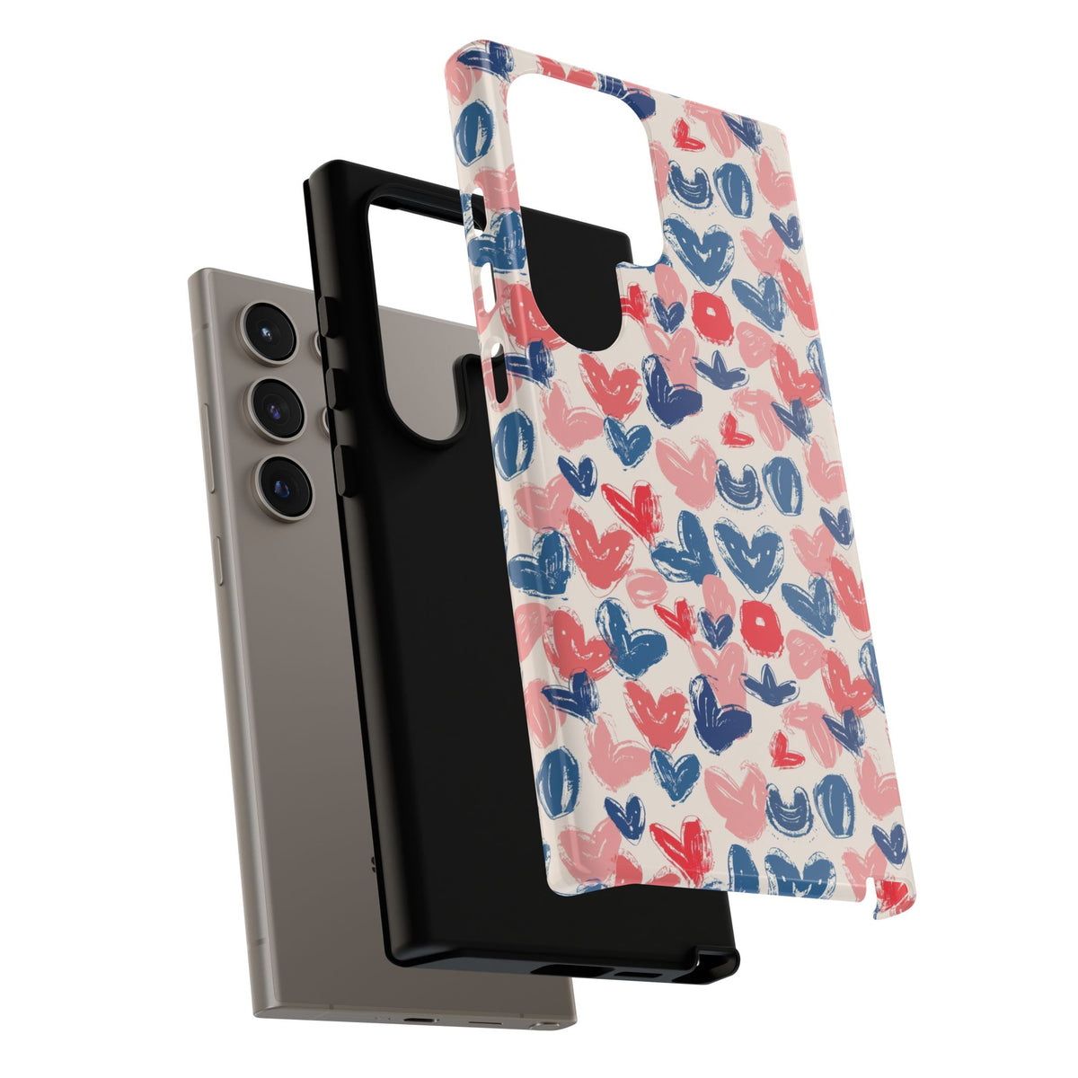 Heart Pattern Phone Case – Stylish & Loving Design for Your Device 354