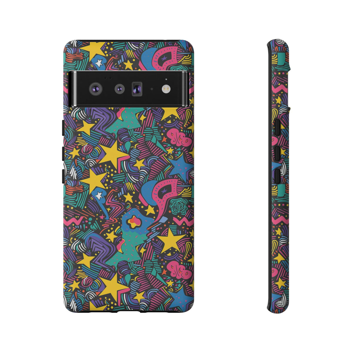 90s Themed Seamless Pattern Phone Case – Embrace Retro Style and Protection 227