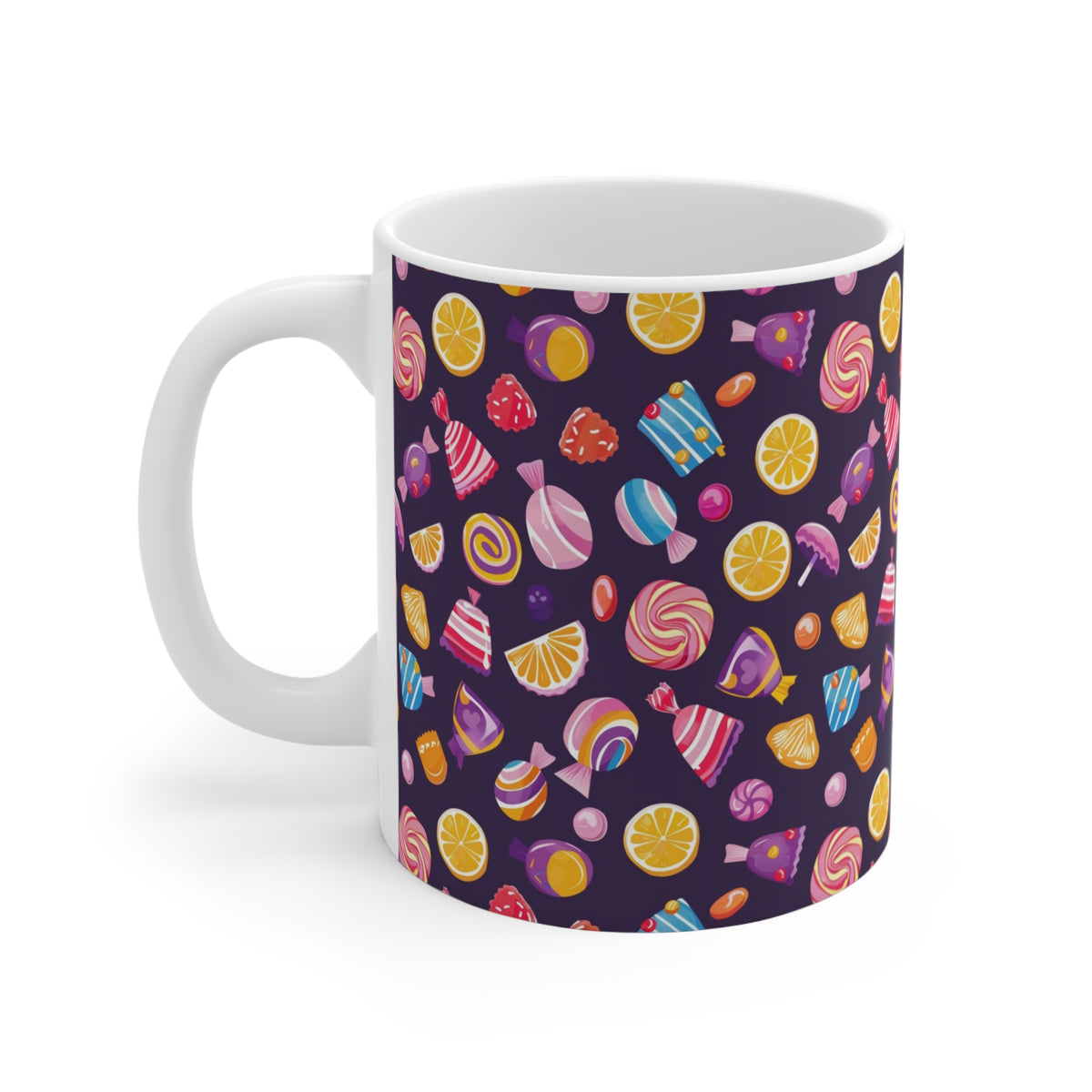 Colorful All-Over Candy Theme Coffee Mug Fun Ceramic Drinkware 320