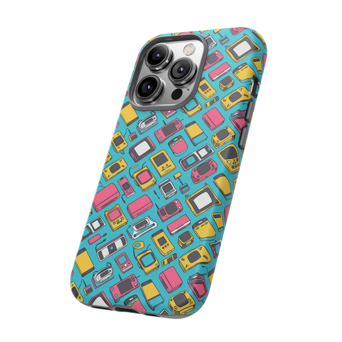 90s Themed Seamless Pattern Phone Case – Embrace Retro Style and Protection 237