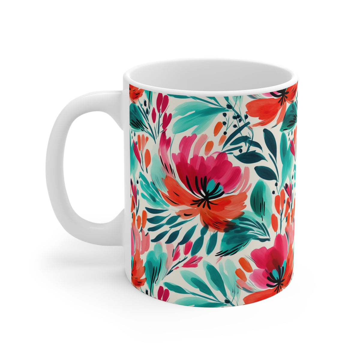 Various Watercolor Design All Over Coffee Mug – Unique Artistic Ceramic Coffee Cup 459