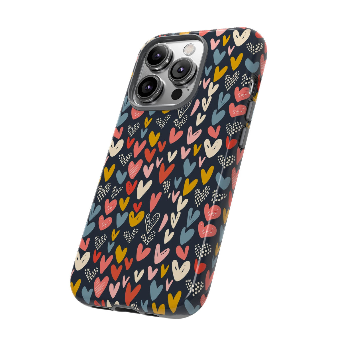 Heart Pattern Phone Case – Stylish & Loving Design for Your Device 816