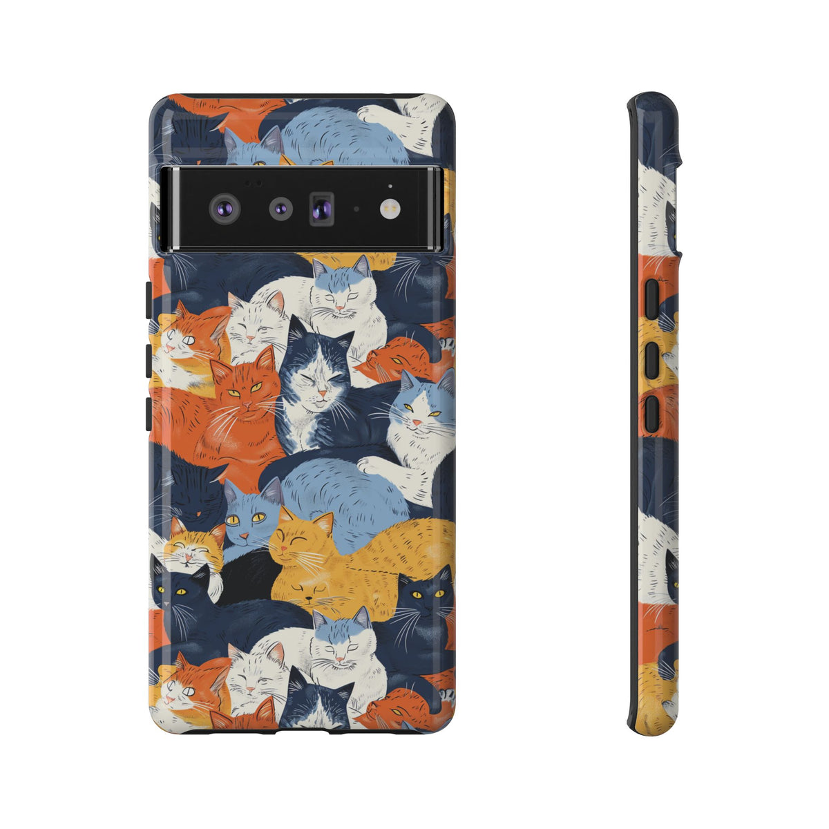 Seamless Cat Pattern Design Phone Case – Playful and Stylish Cat-Themed Phone Cover