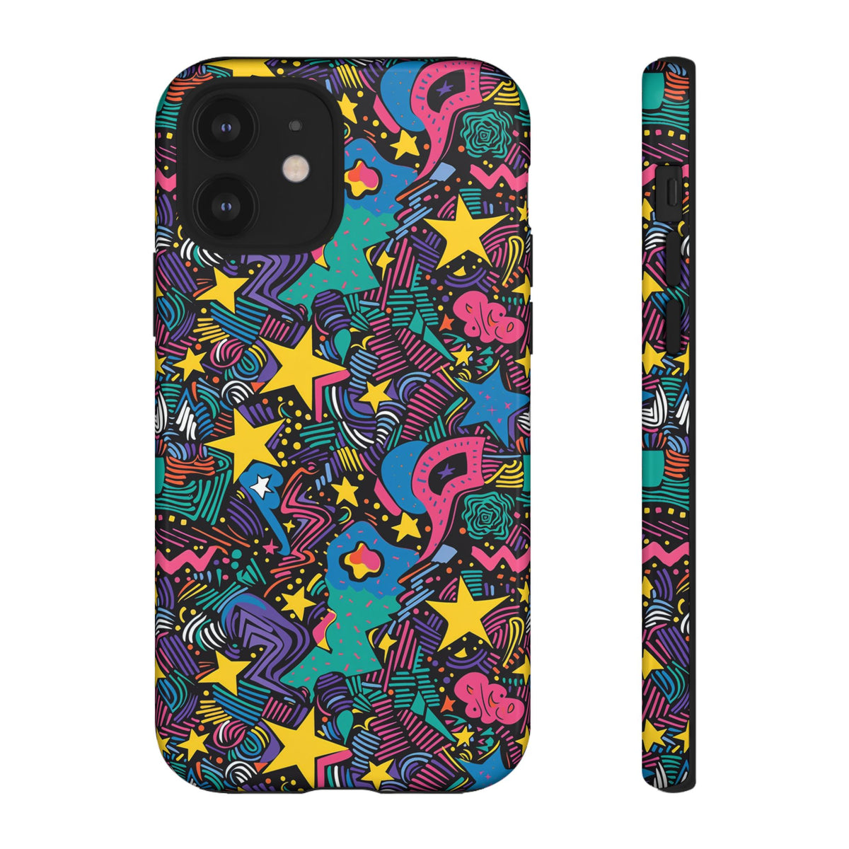 90s Themed Seamless Pattern Phone Case – Embrace Retro Style and Protection 227