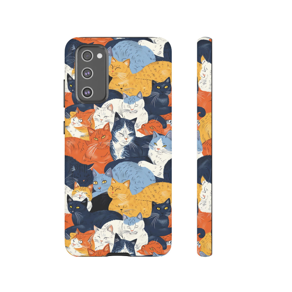 Seamless Cat Pattern Design Phone Case – Playful and Stylish Cat-Themed Phone Cover