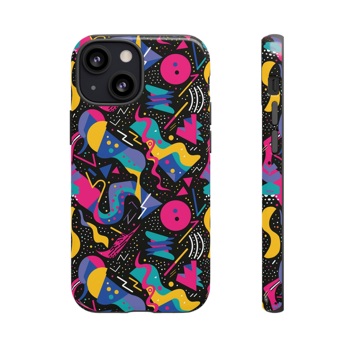 90s Themed Seamless Pattern Phone Case – Embrace Retro Style and Protection 302