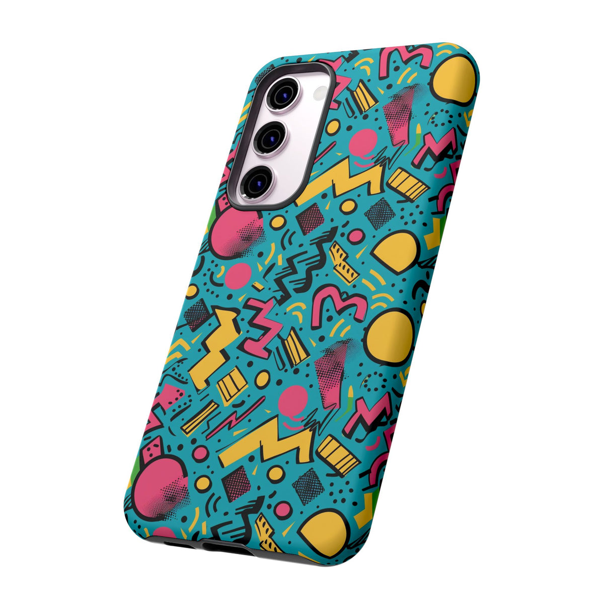 90s Themed Seamless Pattern Phone Case – Embrace Retro Style and Protection 253