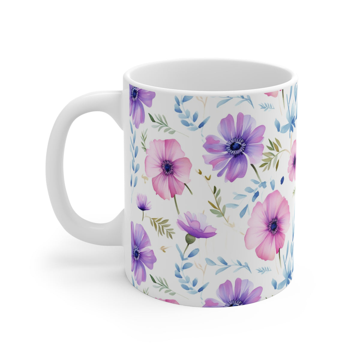 Various Watercolor Design All Over Coffee Mug – Unique Artistic Ceramic Coffee Cup 107