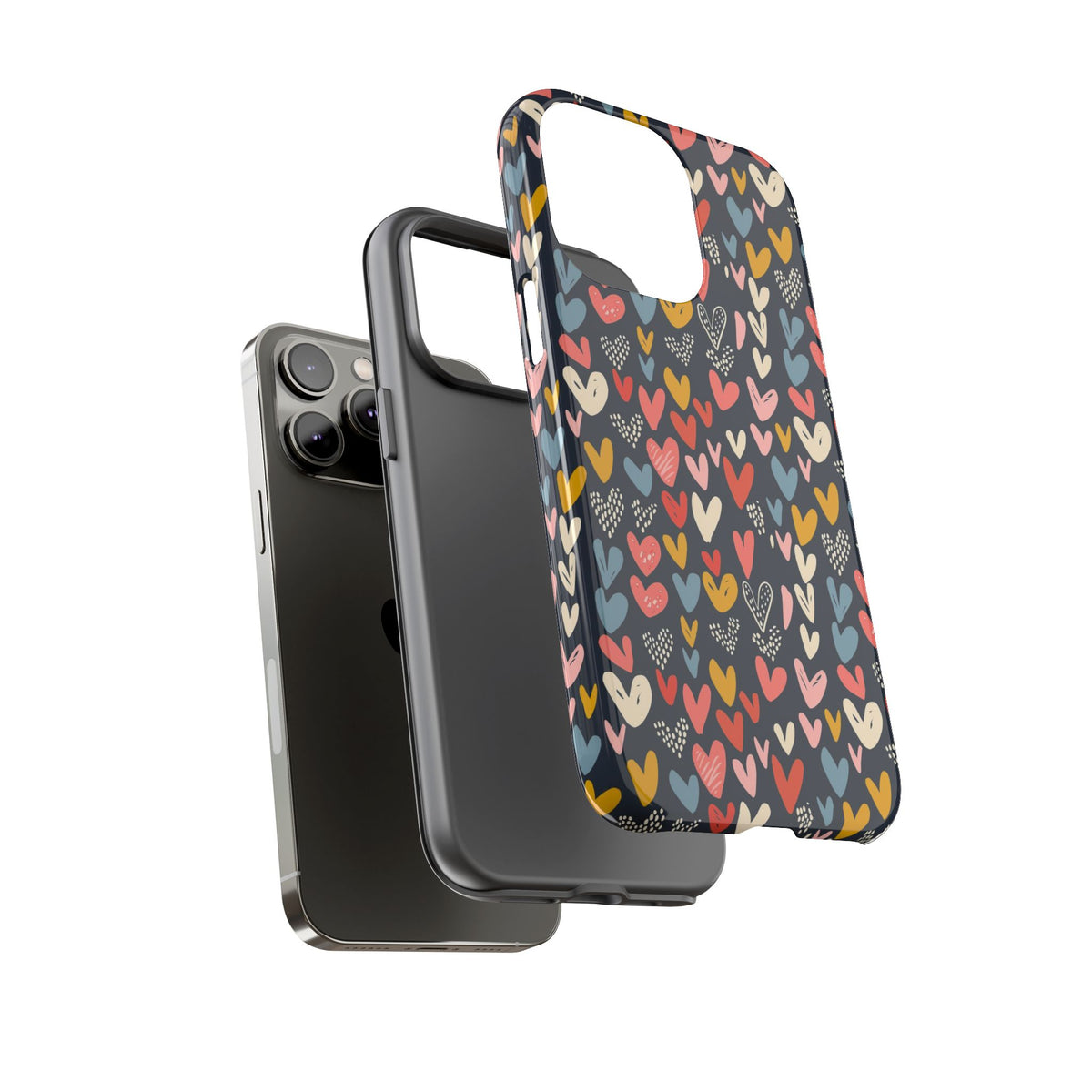 Heart Pattern Phone Case – Stylish & Loving Design for Your Device 816