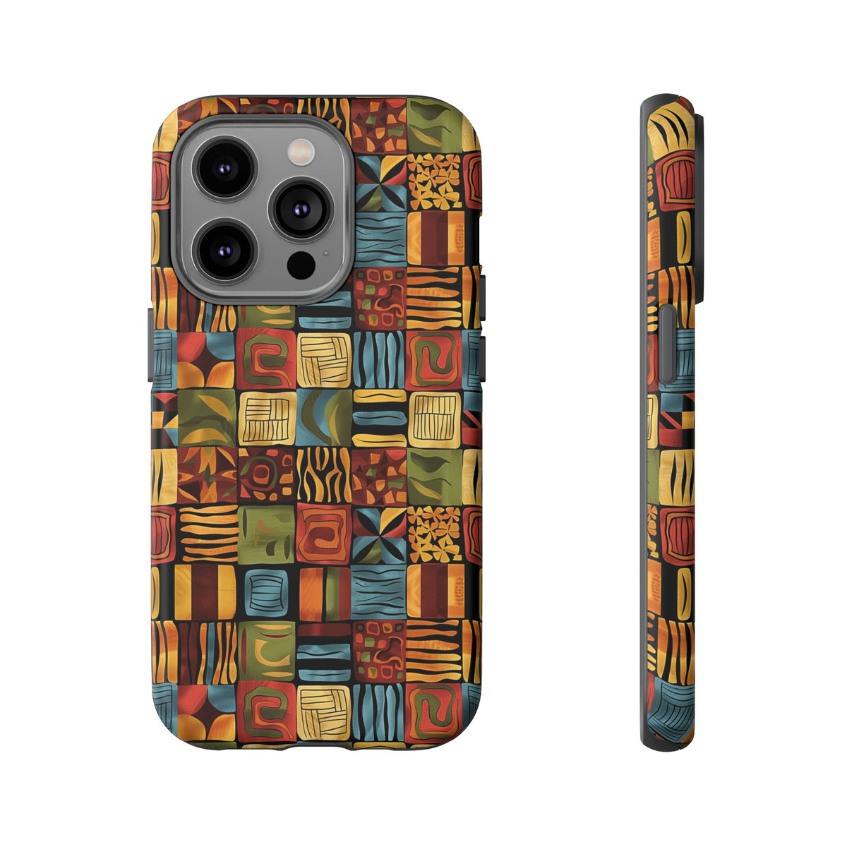 Stylish African Pattern Phone Case – Unique and Vibrant Protection 075