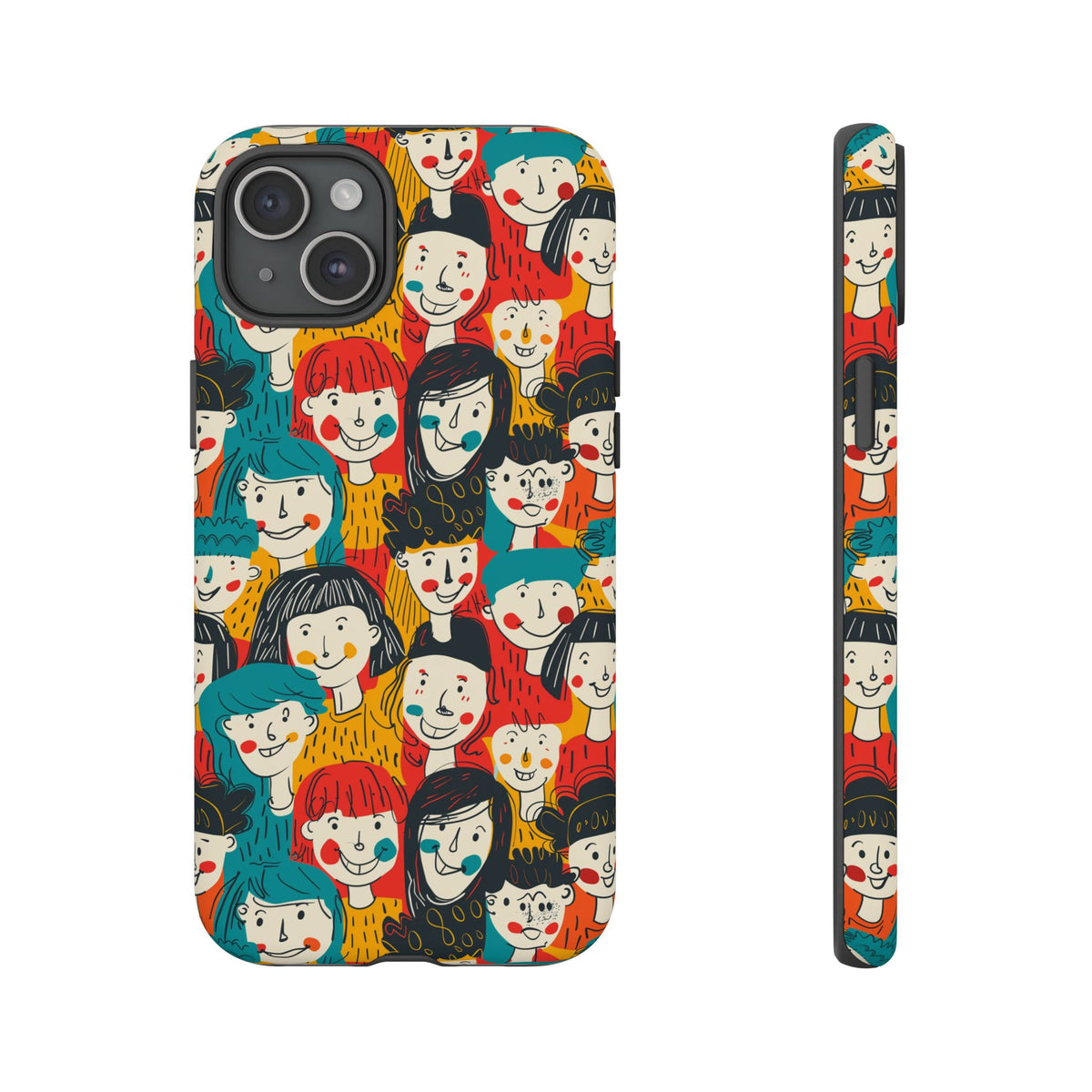 Happy Faces Phone Case – Joyful and Cheerful Design for a Bright Look 3