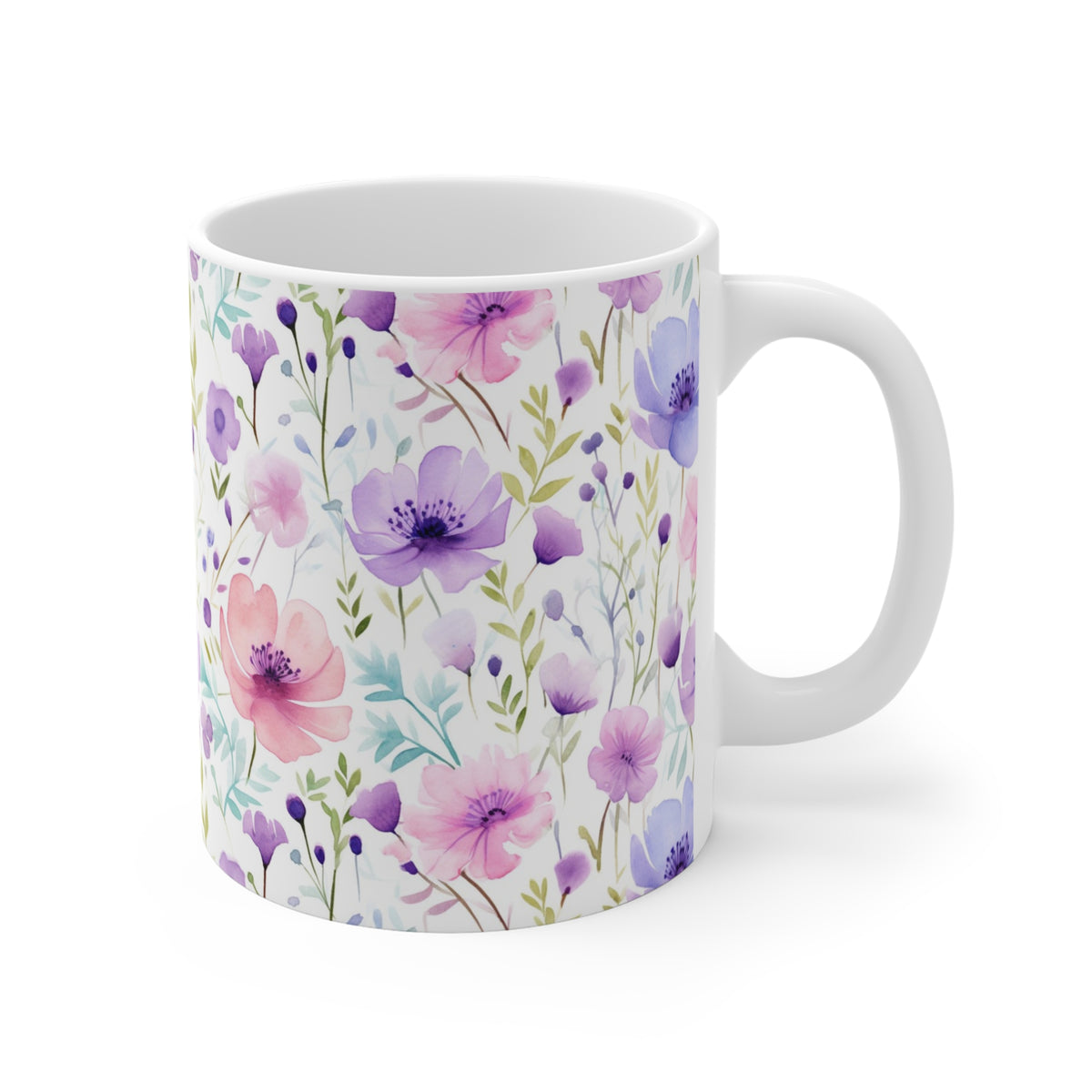 Various Watercolor Design All Over Coffee Mug – Unique Artistic Ceramic Coffee Cup 726