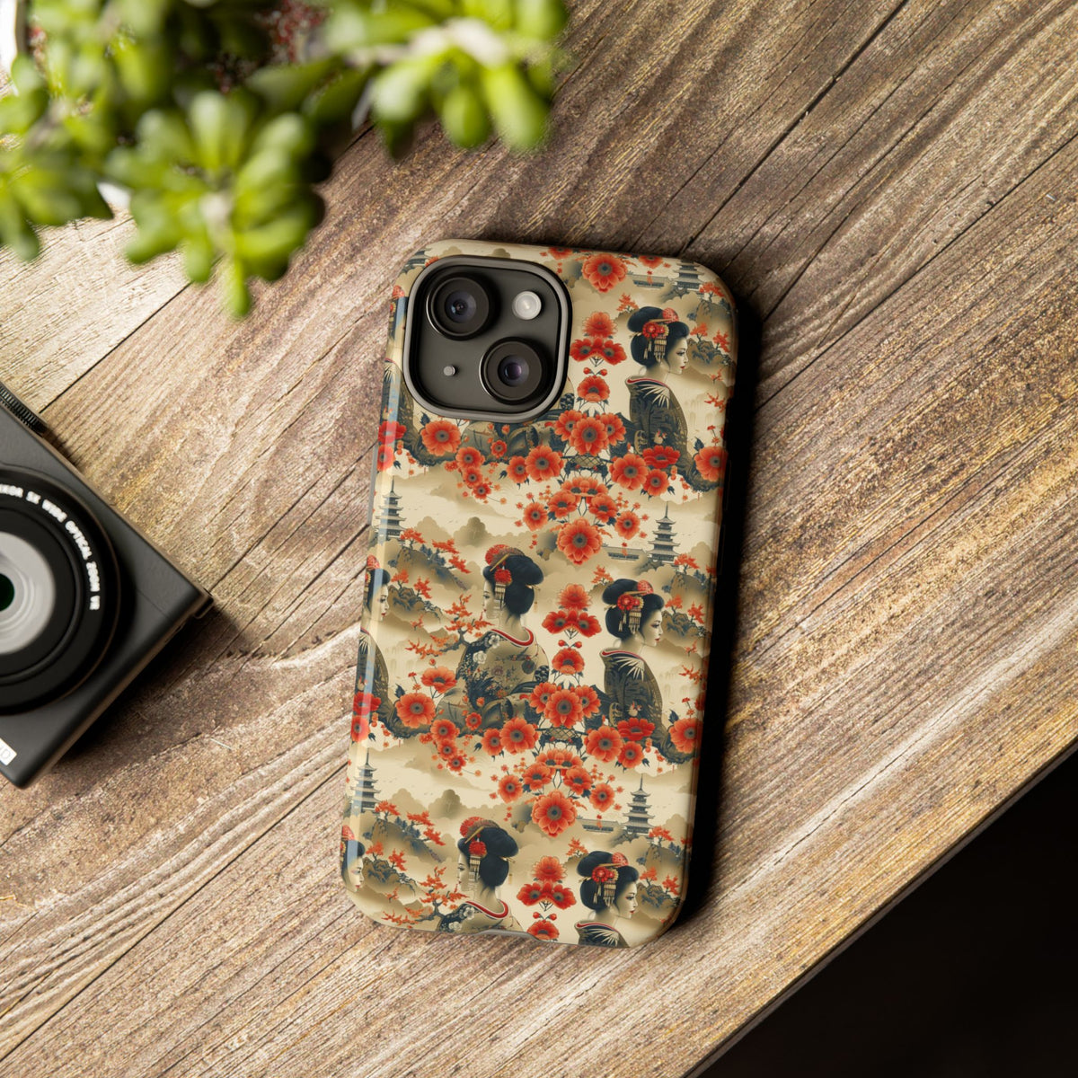 Japanese Pattern Phone Case – Elegant & Timeless Design for Your Phone 066