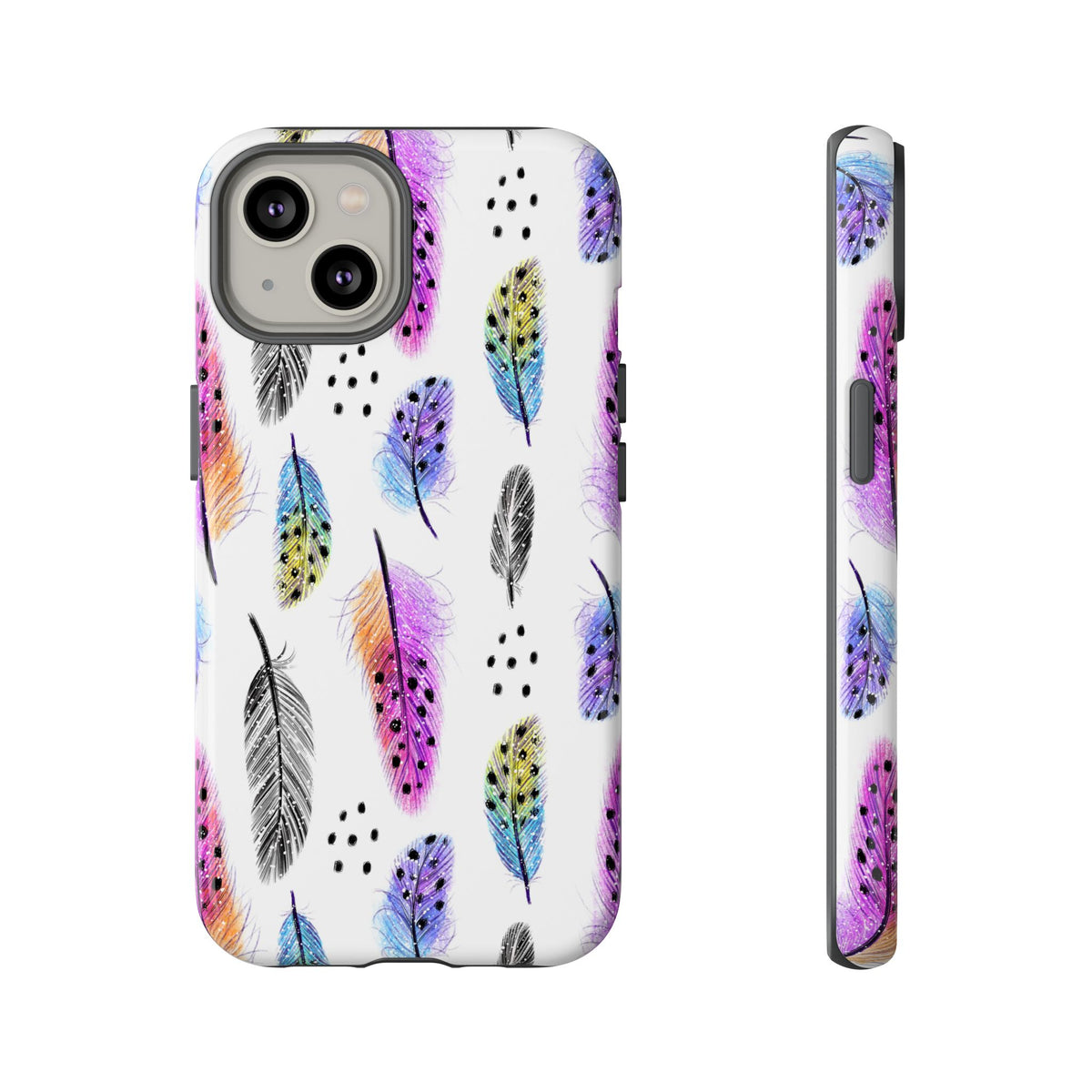 Feather Pattern Phone Case – Elegant & Durable Protection for Your Phone