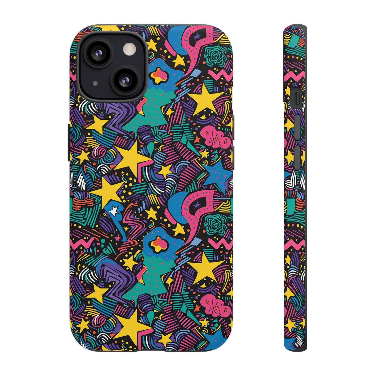 90s Themed Seamless Pattern Phone Case – Embrace Retro Style and Protection 227