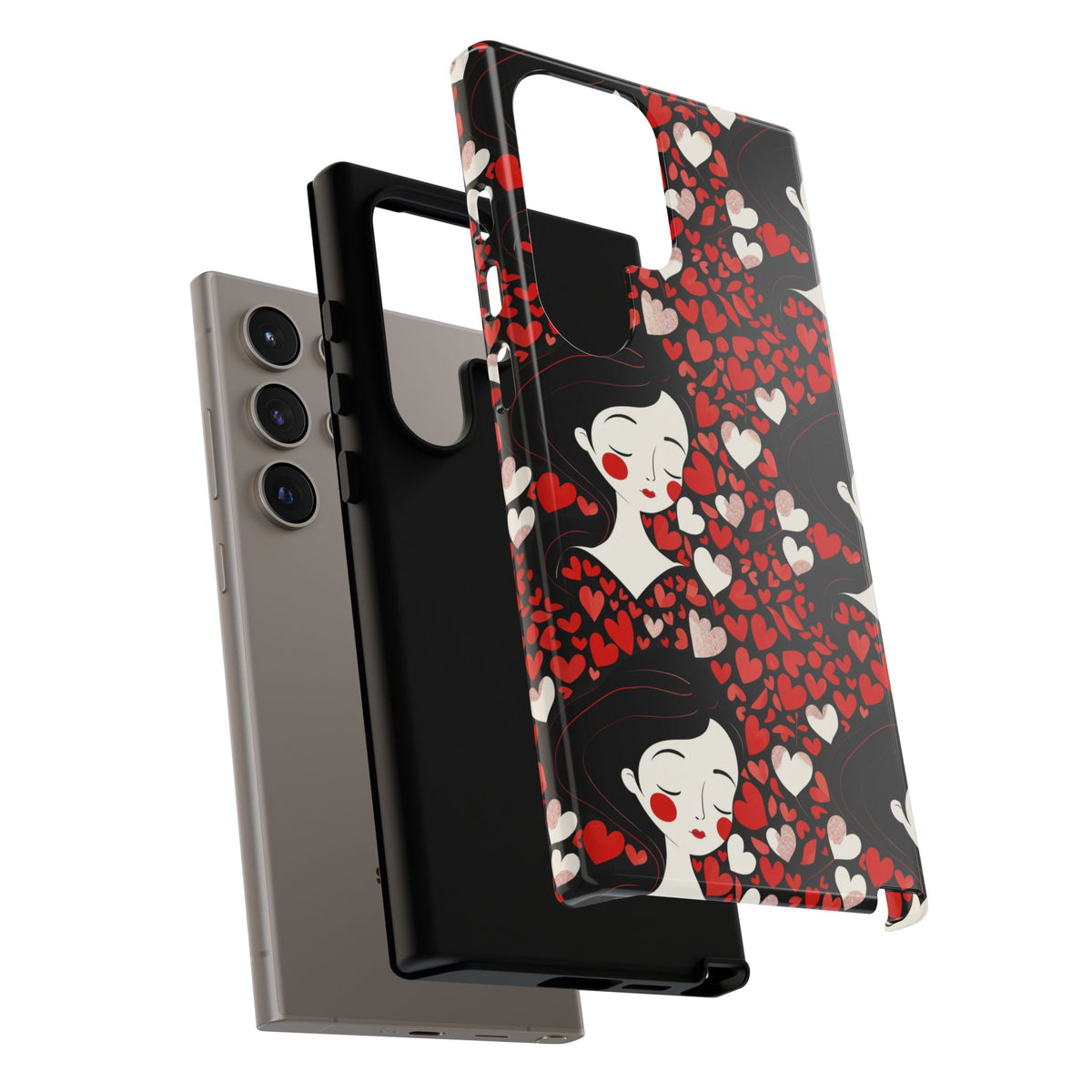 Heart Pattern Phone Case – Stylish & Loving Design for Your Device 232