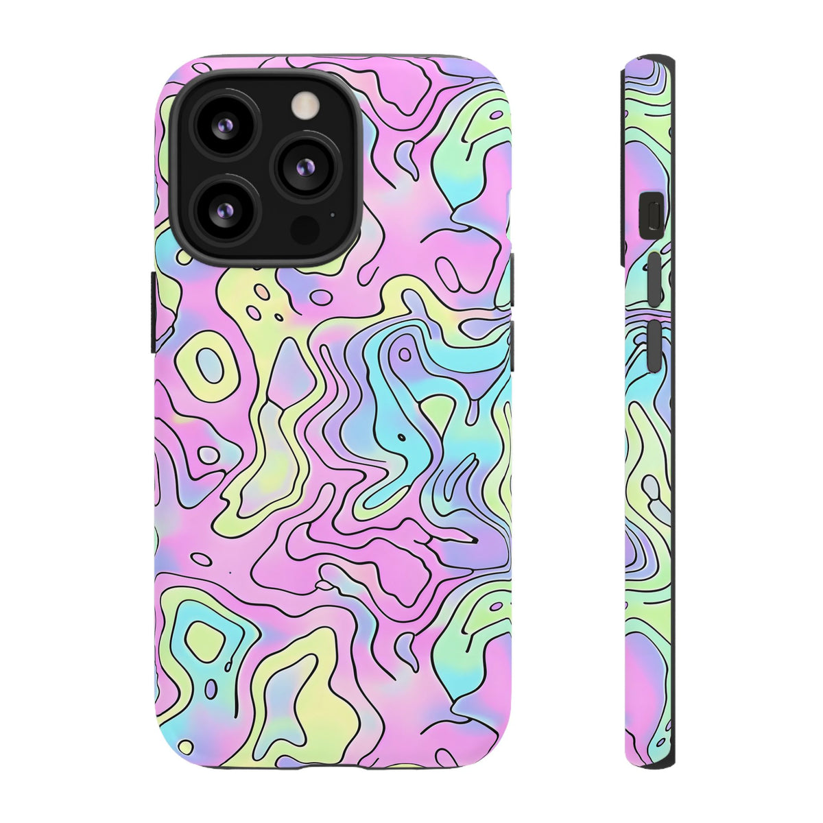 Abstract Pastel Waves and Wavy Lines Phone Case – Elegant and Modern Phone Cover 2