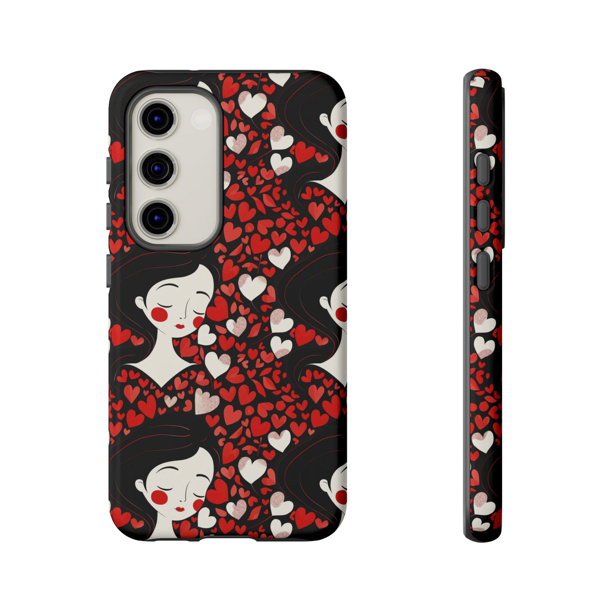 Heart Pattern Phone Case – Stylish & Loving Design for Your Device 232