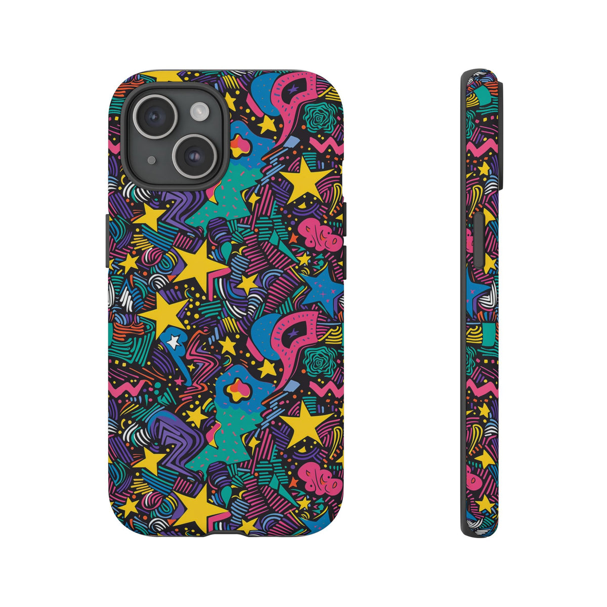 90s Themed Seamless Pattern Phone Case – Embrace Retro Style and Protection 227