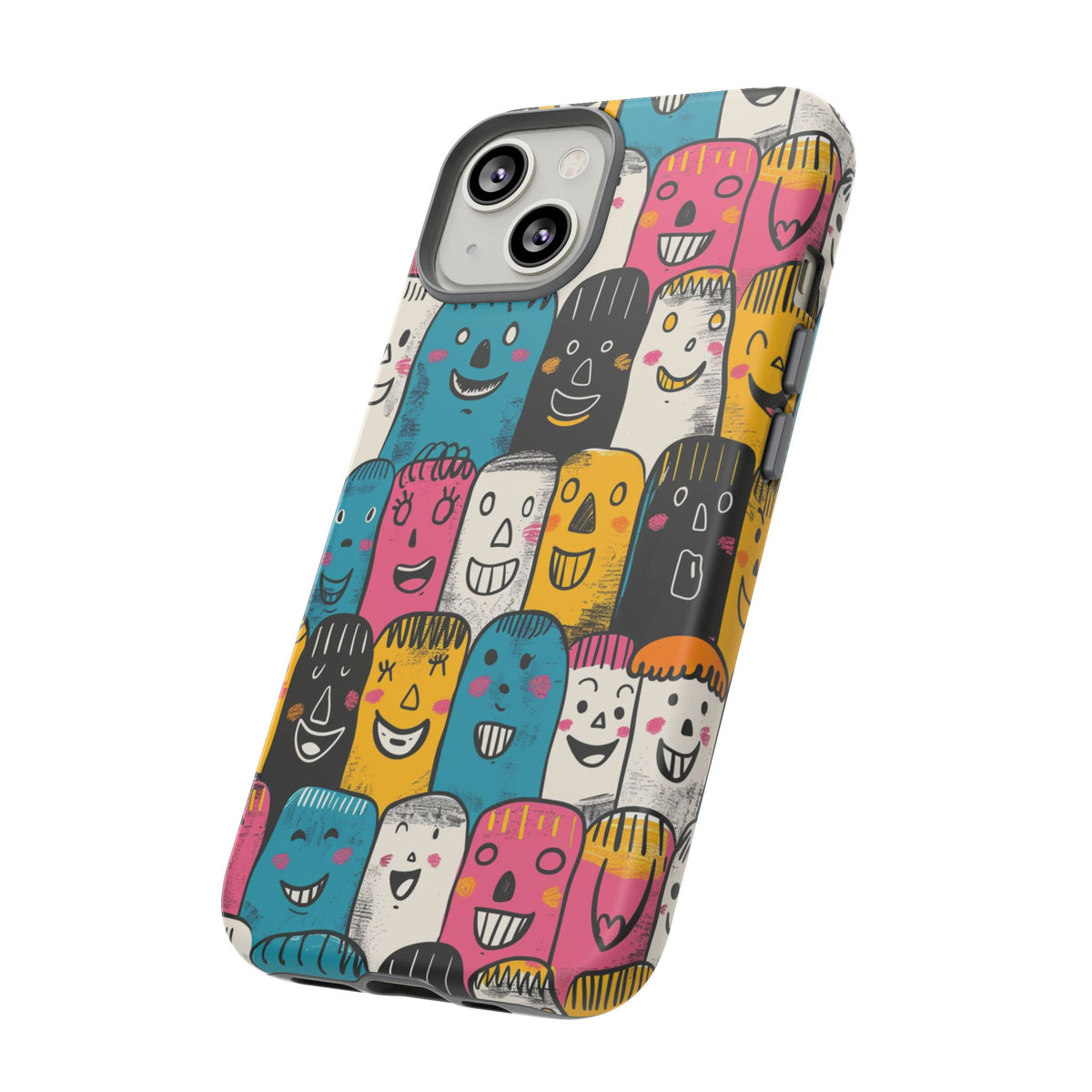 Happy Faces Phone Case – Joyful and Cheerful Design for a Bright Look 5